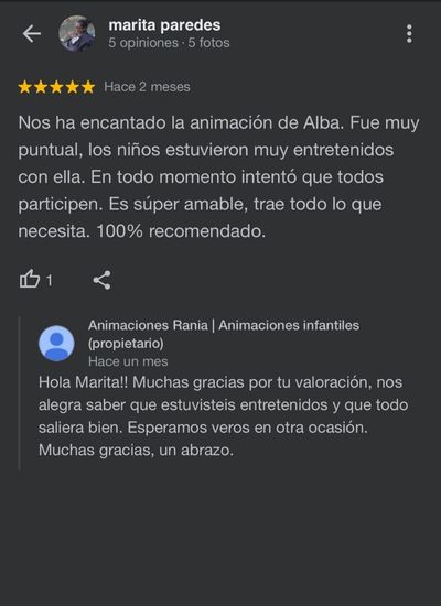 Opiniones animaciones rania